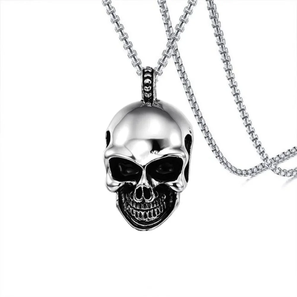 ❤️Ghost head Skull pendant Necklace for women/men, N90201P165